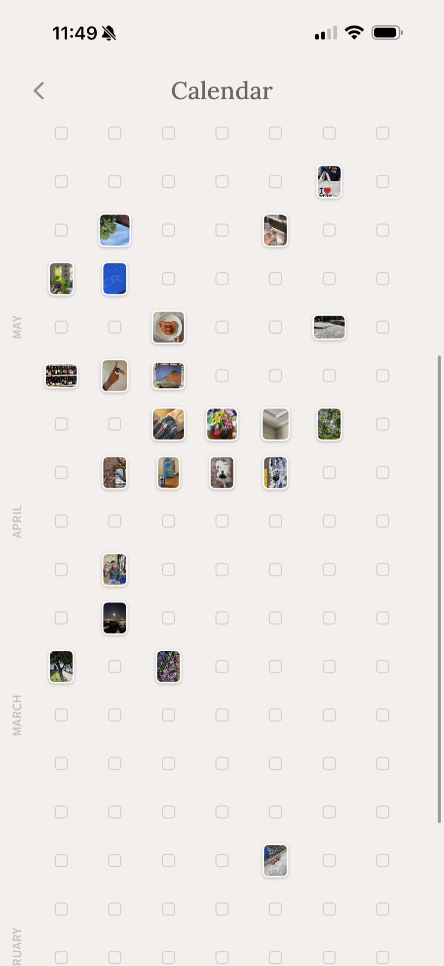 The daily prompt calendar
